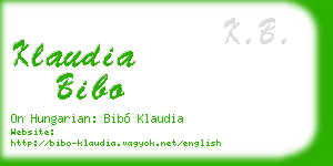 klaudia bibo business card