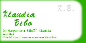 klaudia bibo business card